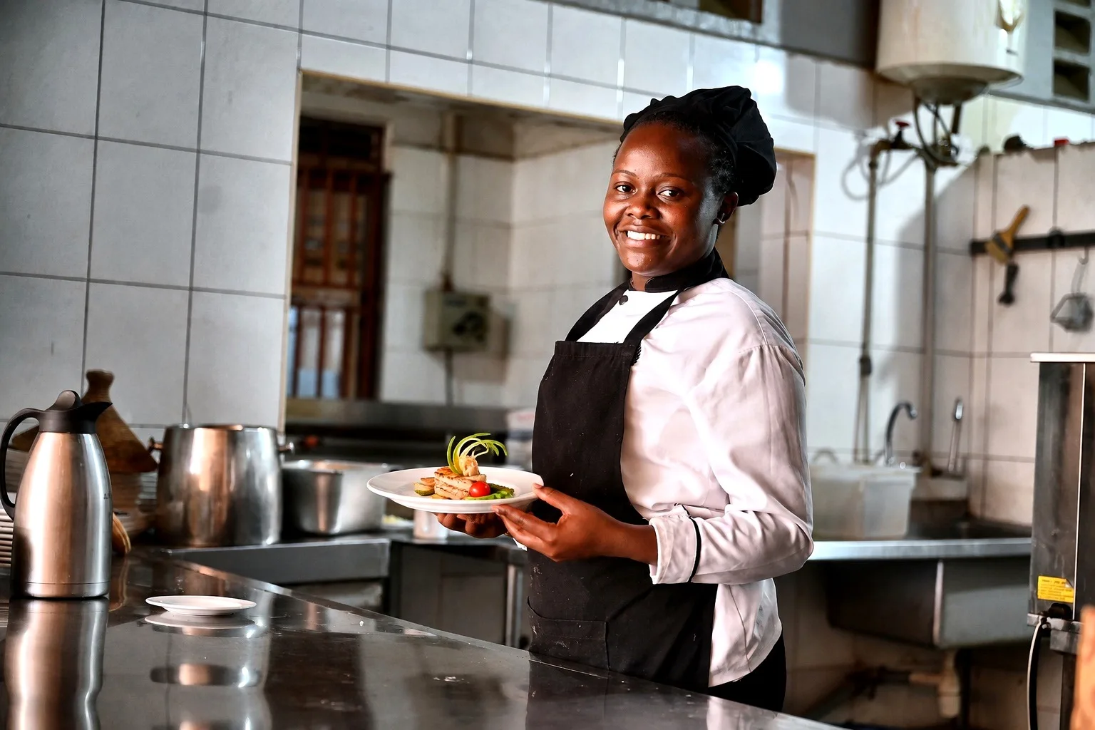 Chef working in the Kalya Courts kitchen